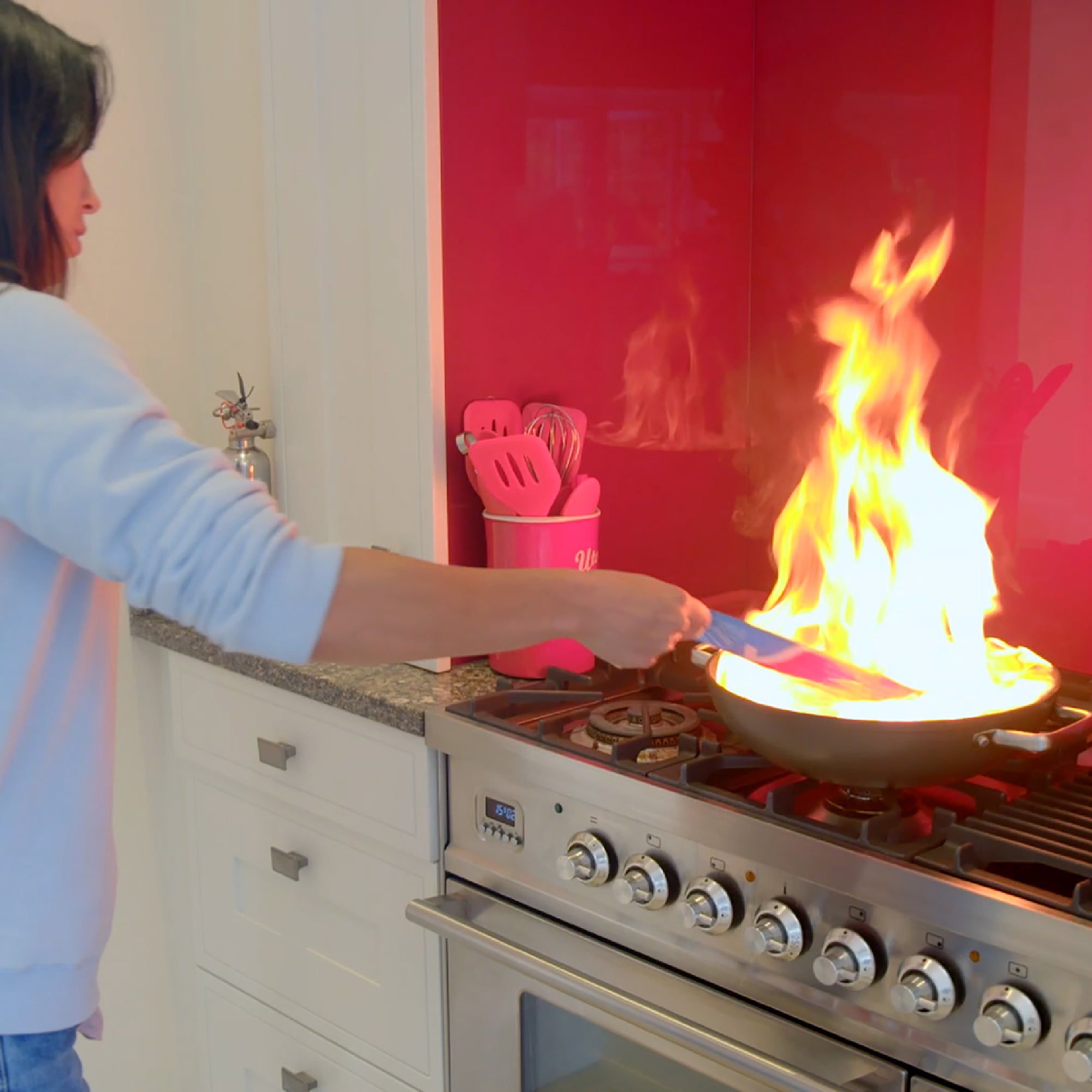 Paquete de 5 - Bolsita para extintor de incendios Firexo Cooking Grease Pan - Alternativa a la manta ignífuga (copia) 