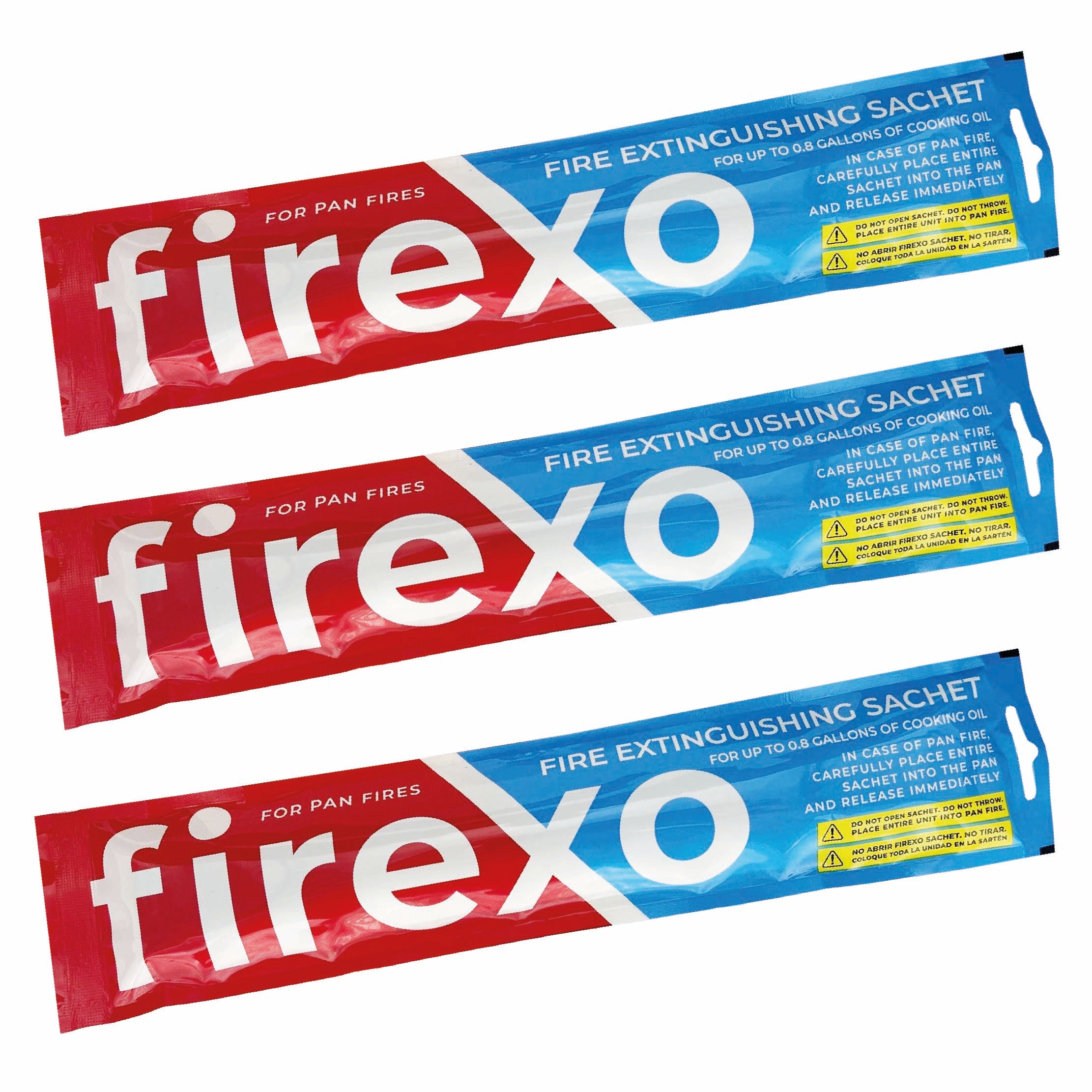 Paquete de 3 - Bolsita para extintor de incendios Firexo Cooking Grease Pan - Alternativa a la manta ignífuga 